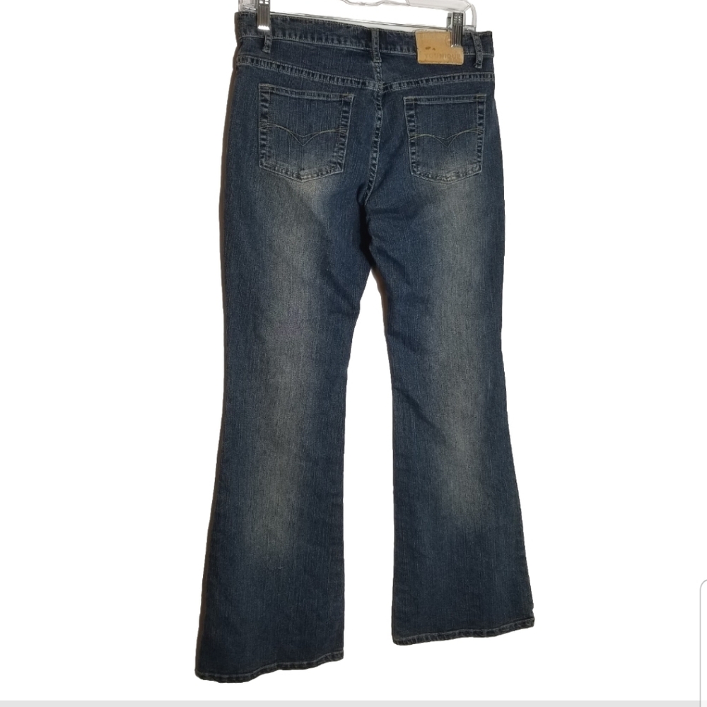 Younique Jeans Women's Size 9 Embroidered Butterfly Flare Bootcut Blue Denim - Picture 4 of 8
